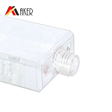 2020 New arrival PETG 300ml empty square shape cosmetic plastic bottle with cap for makeup remover