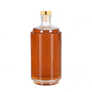 800ml round shape clear empty wine glass bottle with cork