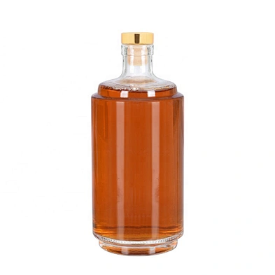 800ml round shape clear empty wine glass bottle with cork