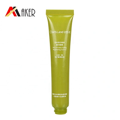 Round 15g Massage Applicator Eye Essence Cream Tube Green Empty Pearl Cosmetic Packaging Plastic 15ml Tube with Screw Cap
