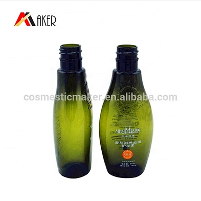 80ml Custom Shape Green PET Plastic Custom Shampoo Bottle Packaging with Logo with Lid