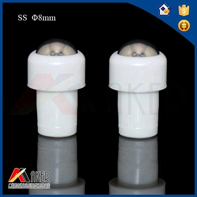 Wholesale stainless steel roll on balls roller ball with pp plastic holder for cosmetic roll on bottle