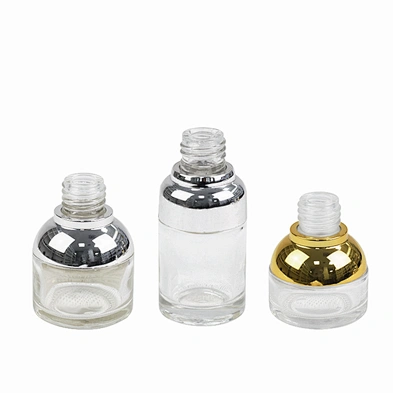 designer glass cosmetic drop bottle essential oil packaging personal care clear child proof dropper bottle