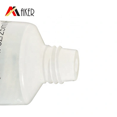 Empty 25g LDPE clear soft cosmetic cream plastic packaging tube with screw cap