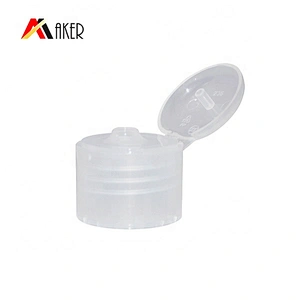 Hot selling semi-transparent 22mm plastic bottle screw cap round PP flip top cap wholesale