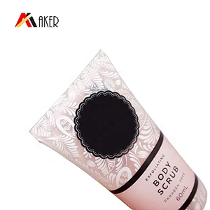 China wholesale round 50ml body lotion cosmetic plastic tube packaging with screw lid