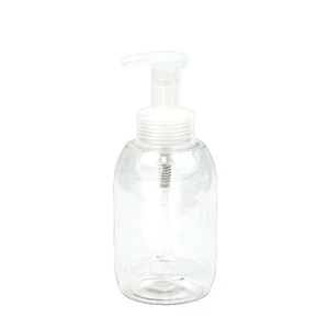 in stock 500ml white transparent foam bottle clear shampoo shower gel pet plastic bottle