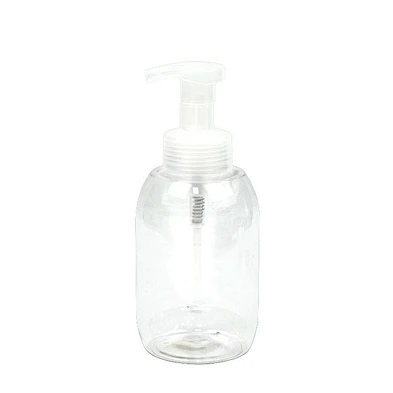 in stock 500ml white transparent foam bottle clear shampoo shower gel pet plastic bottle