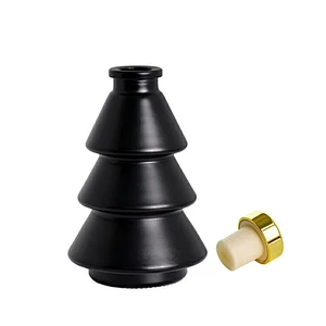 OEM China Manufacturer 85ml Empty Private Lable Thick Bottom Custom Fiber Stick Air Freshener Luxury Black Glass Reed Diffuser