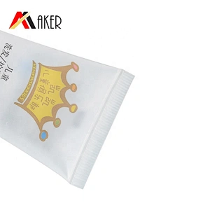 Custom 30ml plastic LDPE  round frosted transparent empty body lotion skincare tube packaging