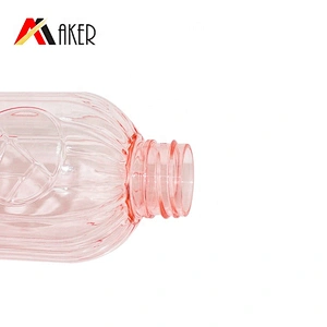 2019 Newest luxury design 350ml semi transparent pink plastic cosmetic pet bottle with pump