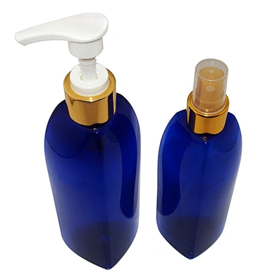 empty 100ml 150ml plastic pet custom color lotion pump skincare cosmetic bottle set with mist sprayer