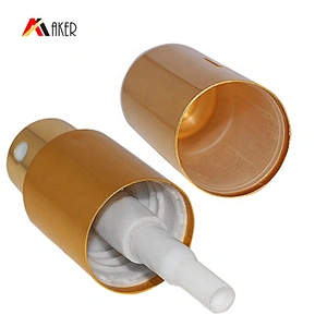 Wholesale 18/410 gold plastic aluminum covered fine mist sprayer perfume pump sprayer
