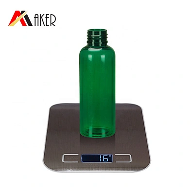 China supplier luxury semi-transparent green boston round 100ml PET skin care cosmetic plastic spray bottle with mist sprayer