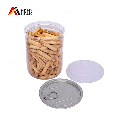 Factory supply wholesale price empty PET clear plastic jar container 500ml for food