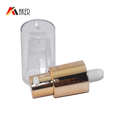 25ml luxury round empty LDPE plastic cosmetic BB cream tube packaging with gold aluminum airless pump