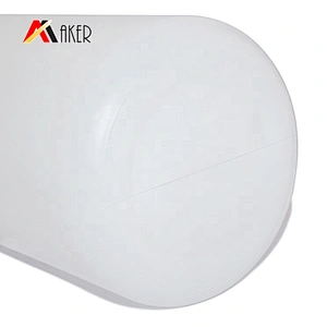 Factory price white Boston round 500ml PE plastic shampoo bottle with aluminum covered lotion pump