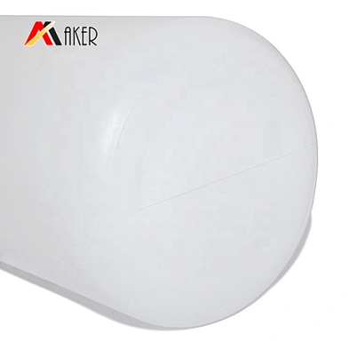 Factory price white Boston round 500ml PE plastic shampoo bottle with aluminum covered lotion pump