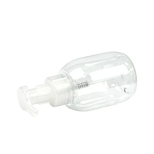 in stock 300ml white transparent foam bottle clear shampoo shower gel pet plastic bottle