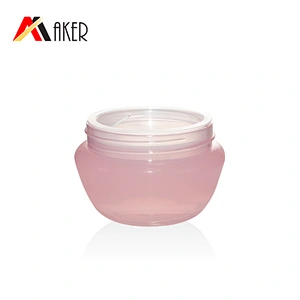 Wholesale supply empty 20g PP plastic cosmetic face cream jar packaging with plastic screw lid and clear inner cap