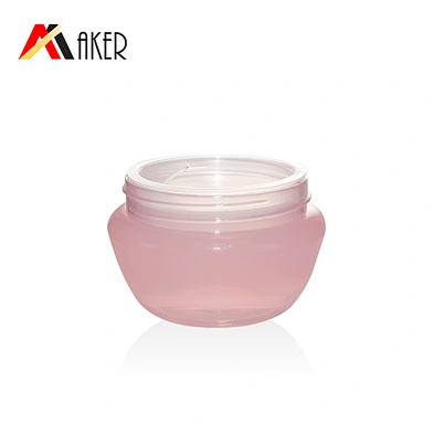 Wholesale supply empty 20g PP plastic cosmetic face cream jar packaging with plastic screw lid and clear inner cap