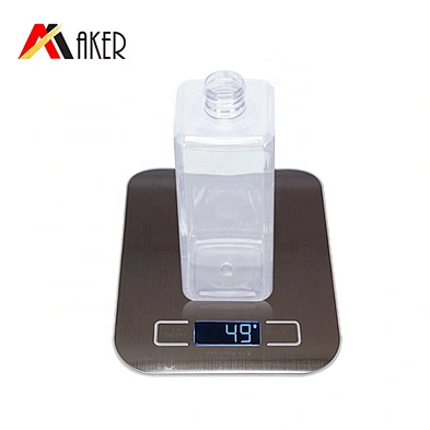 2020 new arrivals square clear 500ml PET plastic cosmetic shower gel body wash bottle with lotion pump
