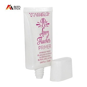 Custom 40ml Pearl White Effect Super Flat Full Plastic Empty Hand Cream Lotion Cosmetic Packaging Tubes with Screw Cap