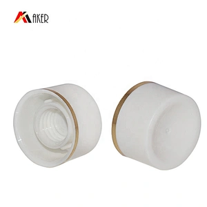 Wholesale 30ml round  hand cream cosmetic plastic laminated tube packaging with white plastic double wall screw cap