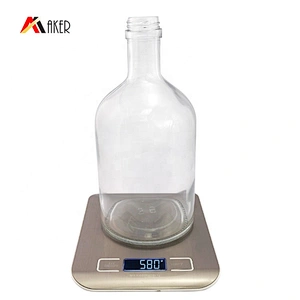 empty transparent 900ml vodka tequilav glass wine bottle packaging with aluminum cap