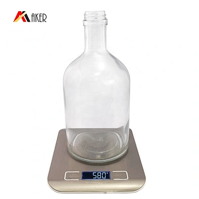 empty transparent 900ml vodka tequilav glass wine bottle packaging with aluminum cap