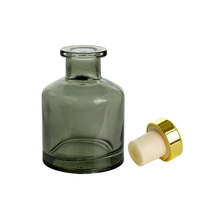 55ml Wholesale High Quality Custom Modern Clear Empty Aromatherapy Bottle Round Luxury Reed Diffuser Glass Bottle