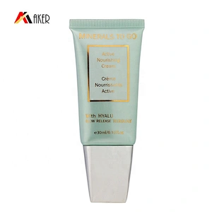 Factory wholesale 30ml green oval shape luxury cosmetic bb cream packaging plastic tube with screw cap