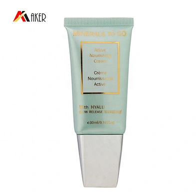 Factory wholesale 30ml green oval shape luxury cosmetic bb cream packaging plastic tube with screw cap