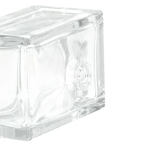 Manufacturer of customized luxury square perfume bottle with color aluminium mist sprayer for perfume