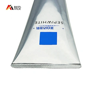 Plastic Tube Packaging Sliver Cosmetic Face Wash Aluminum Silver or Customized Colors Flip Top Cap/screw Cap Round