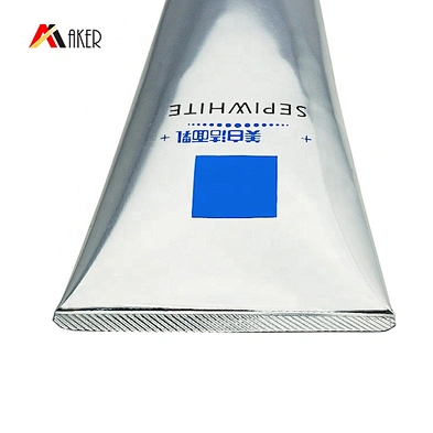 Plastic Tube Packaging Sliver Cosmetic Face Wash Aluminum Silver or Customized Colors Flip Top Cap/screw Cap Round