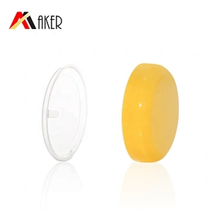 Factory supply new design empty yellow plastic 20g pp cream jar with cap