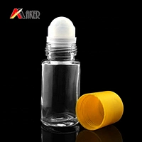 10ml 20ml 50ml round shape roll on sealing type bottle clear glass roller bottle wholesale