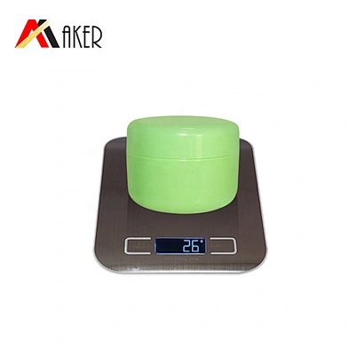 New arrival factory supply wholesale price green 100g pp plastic cream jar with cap