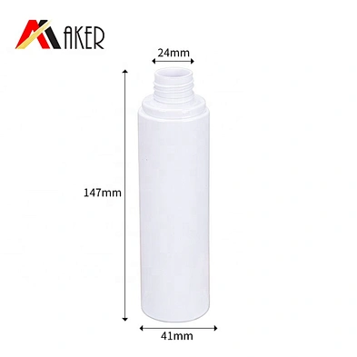 Factory in stock wholesale price round shape PET plastic cosmetic 150ml empty spray white bottle