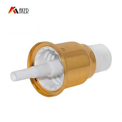 Luxury Gold aluminum cover 20/415 cosmetic Mist Sprayer with full cover cap