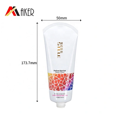 Wholesale 260ml white color round cosmetic hand cream tube packaging with flip cap