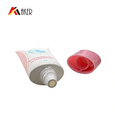 Factory supply 60ml oval LDPE plastic cosmetic skin care body cream hand cream tube packaging with screw cap