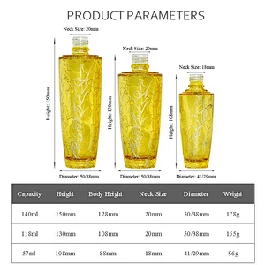empty 50ml 100ml 120ml gold cosmetic glass bottle packaging lotion cosmetic glass container cosmetic sets