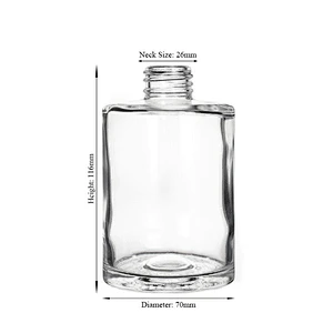 240ml Wholesale High Quality Room Fragrance Luxury Big Round Perfume Fancy Empty Glass Aroma Diffuser Bottle