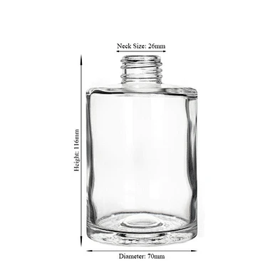 240ml Wholesale High Quality Room Fragrance Luxury Big Round Perfume Fancy Empty Glass Aroma Diffuser Bottle