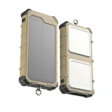 Universal Mount Solar Power Bank with 1/4" Screw Thread & Dual BIG LED Panels - 10000mAh  PD22.5W Rugged Solar Power Bank