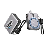 10000mAh PD22.5W LED Display Magnetic Wireless Built-in AC Plug with Lanyard Charging Cable & Bracket Power Bank WT-A6B