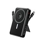 10000mAh 22.5W LED Display Built-in Dual Charging Cables & Folding Bracket Magnetic Wireless Power Bank WT-09Y