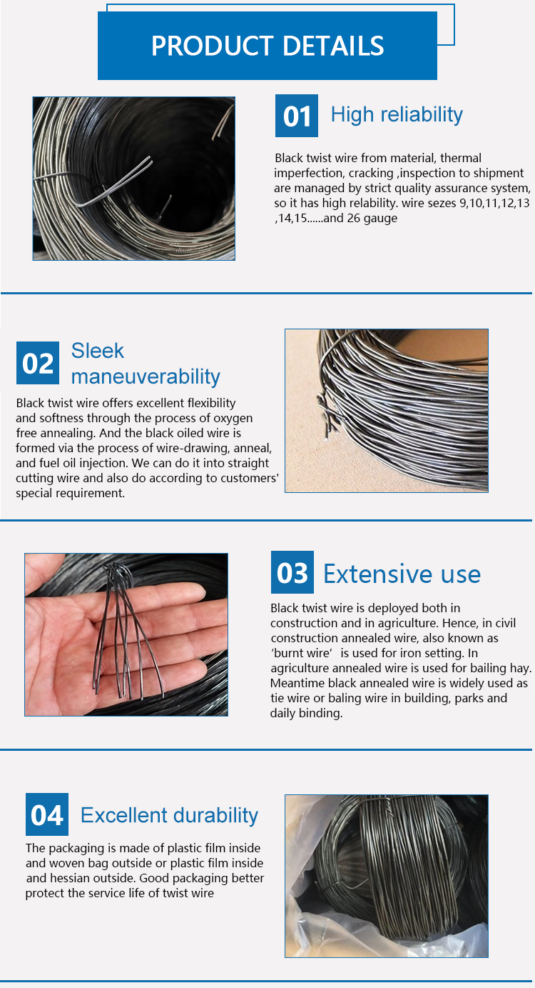16 gauge black annealed wire soft wire